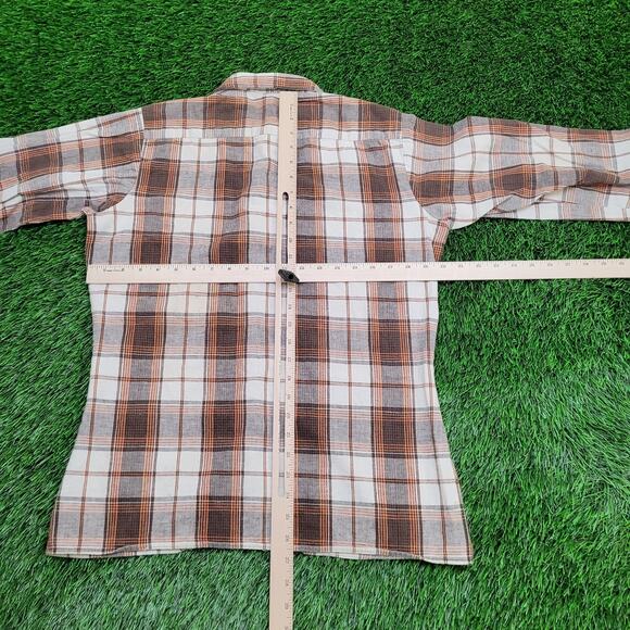 Vintage 80s Mr-Leggs Plaid Button Shirt M 15.5 20x26 Western - Picture 5 of 11